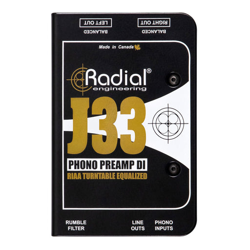 Radial Engineering J33 Active Turntable Preamp & DI Box