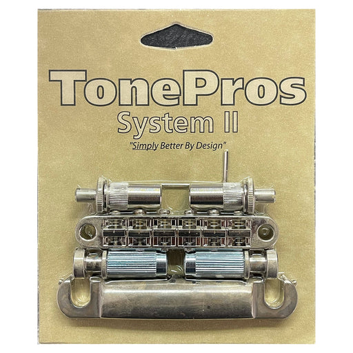 TonePros Nashville Metric Pre-Notched Bridge Tailpiece Set Aged Nickel LPM02-AN
