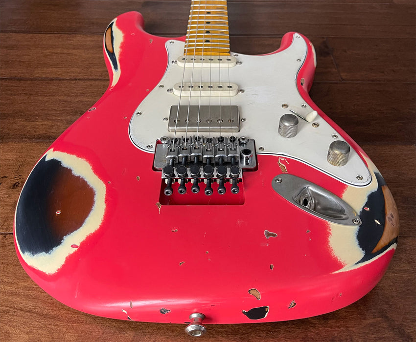 Nash Guitars Model S-81/HSS Fiesta Red Over Sunburst Maple Neck VSN121