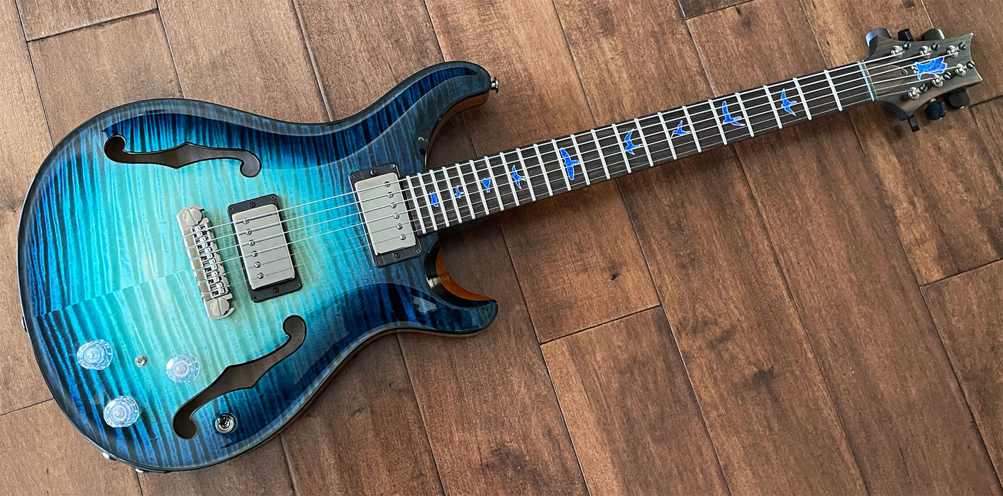 PRS Private Stock Hollowbody II Piezo Macassar Ebony Neck Sub Zero Glow 0361266