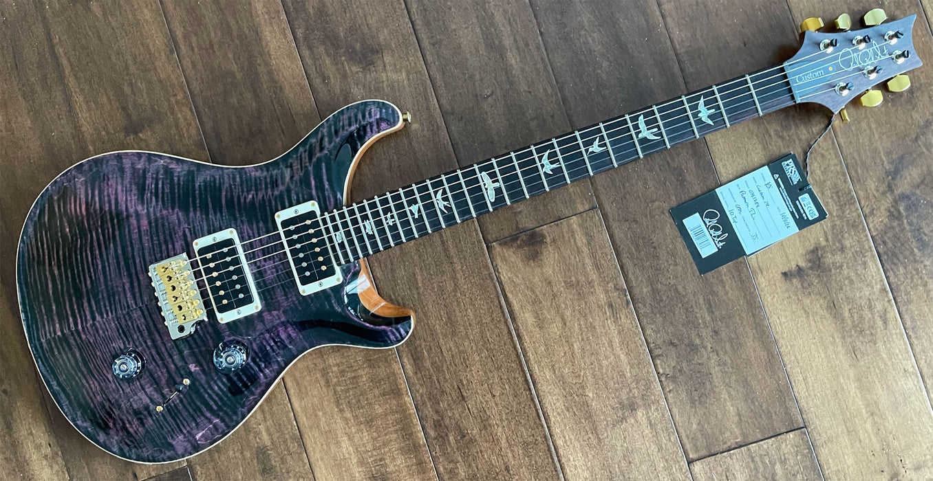2022 PRS Custom 24 Electric Guitar Purple Iris Hybrid Package 10-Top 0351284