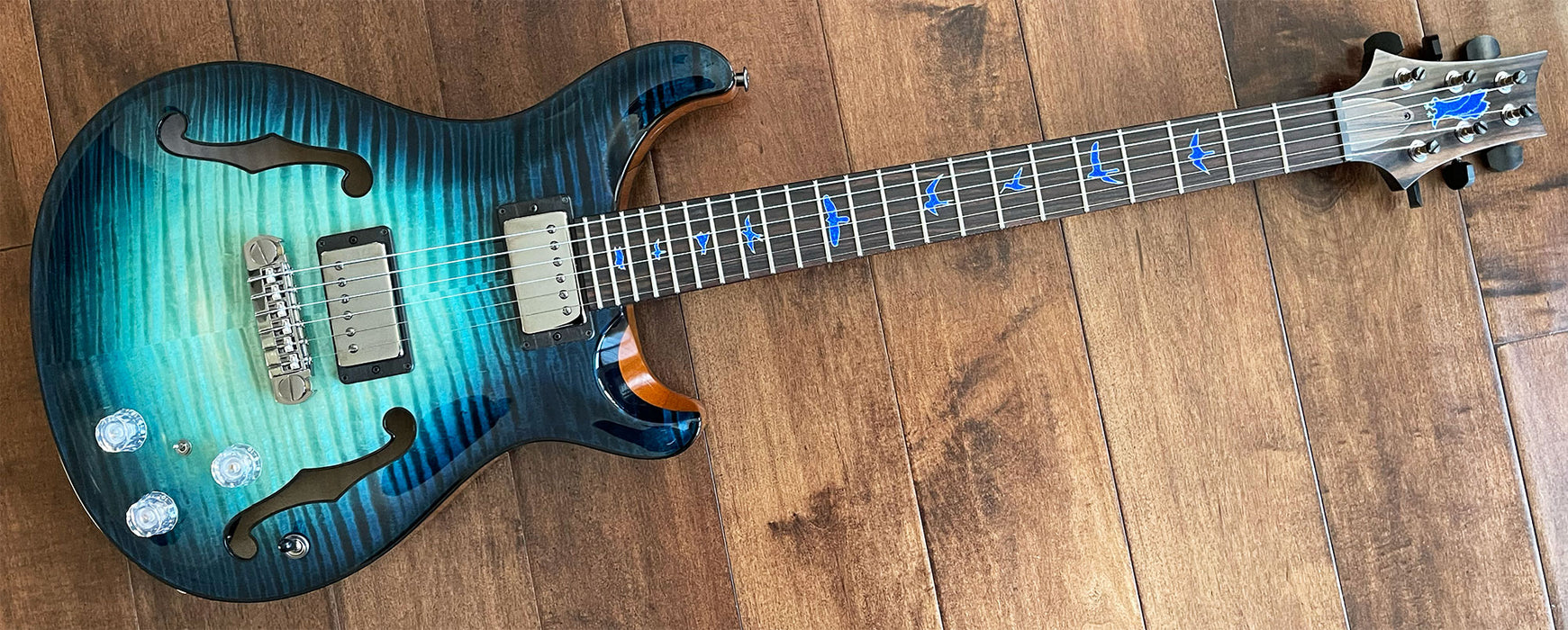 PRS Private Stock Hollowbody II Piezo Macassar Ebony Neck Sub Zero Glow 0361266