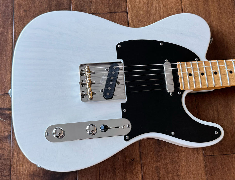 Suhr Custom Classic T Antique Electric Guitar Trans White Maple Neck 80948