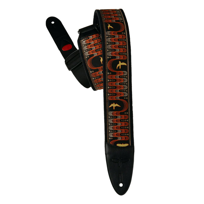 PRS 2.4" Padded Guitar Strap w/Flash Custom Jacquard Birds Wavelength Yellow 113503:020