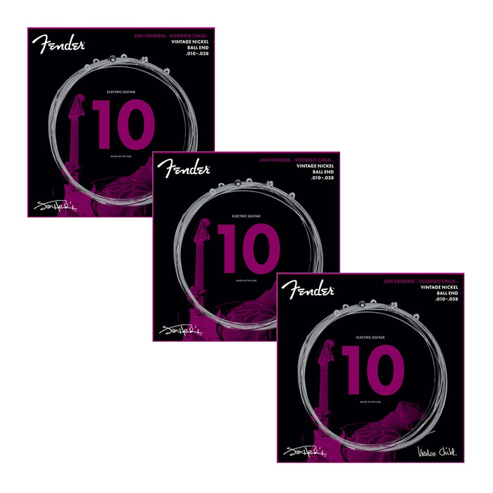 Fender Voodoo Child Guitar Strings Vintage Nickel Ball End 3-Pack 0730150609