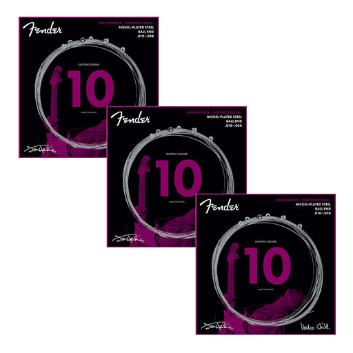 Fender Voodoo Child Guitar Strings Nickel-Plated Ball End 3-Pack 0730250609