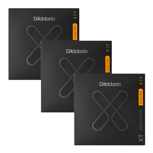 3-Pack! D'Addario XT Electric Nickel Plated Steel Regular Light 10-46 XTE1046