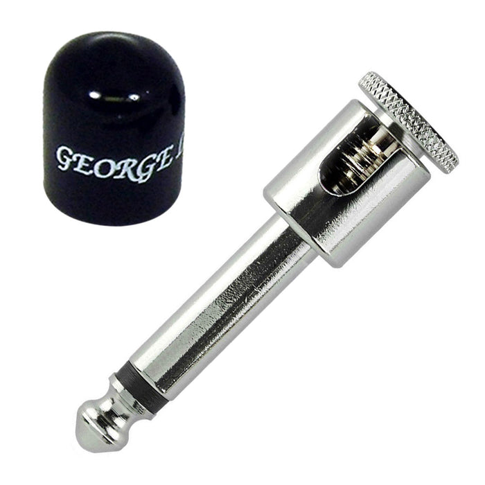 George L's .155 Nickel Plated Right Angle Plug & Stress Jacket