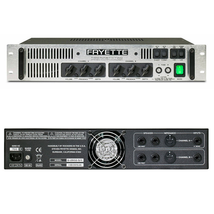 Fryette Two/Ninety/Two Master-Built Stereo Power Amplifier G2902S