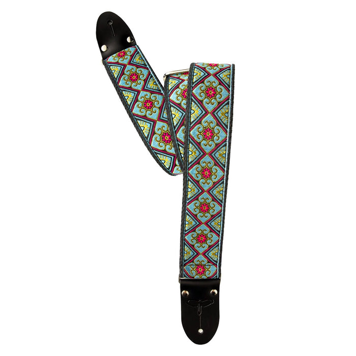 PRS 2" Deluxe Retro Guitar Strap Teal Gold 108055:031