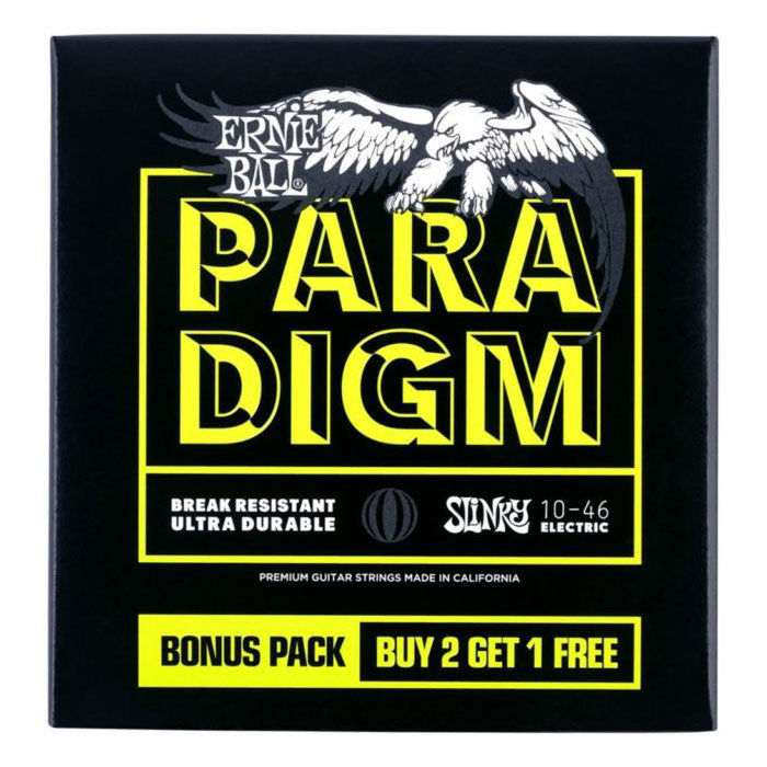 3 Pack! Ernie Ball 3371 Paradigm Regular Slinky Electric Guitar Strings 10-46
