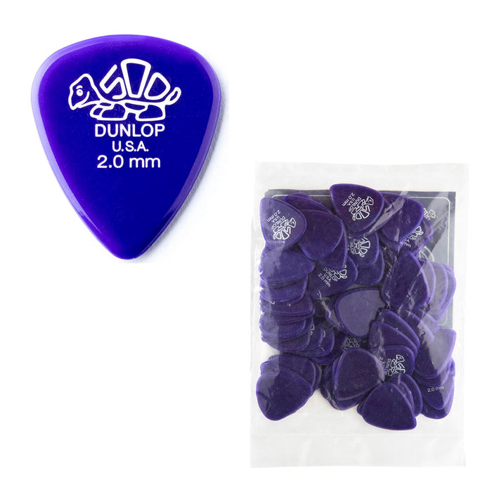 72-Pack Dunlop 41R2.0 Delrin 500 Guitar Picks Heavy 2.0mm