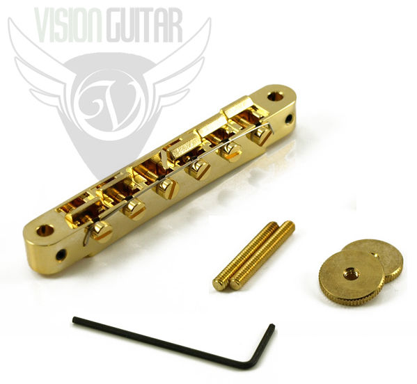 TonePros ABR1 Replacement Tune-O-Matic Bridge AVR2-G Gold