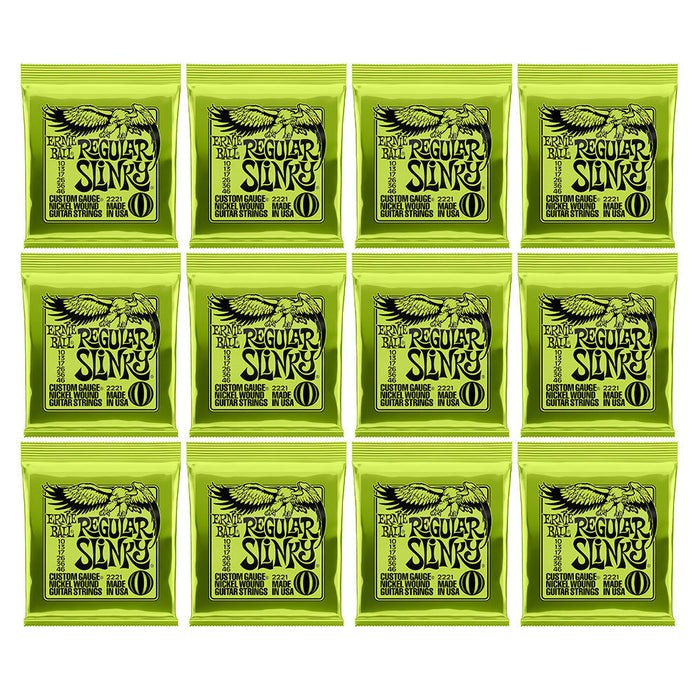 12-Pack Ernie Ball 2221 Regular Slinky Nickel Wound Guitar Strings (10-46)