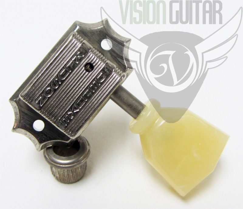 Tone Pros Kluson 3x3 Tuners Vintage Press-In Bushings TPKG3-AN Aged Nickel