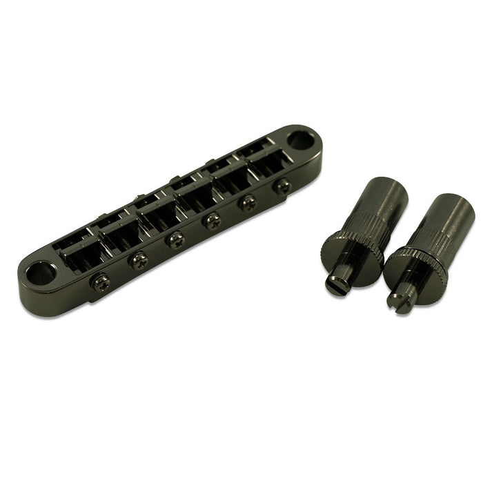 Gotoh Wide Tune-O-Matic Bridge With Large Posts Black GE103B-TB