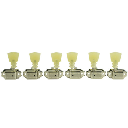 Kluson 3+3 Double Line Double Ring Locking Tuners Nickel KDL-3-NPKDR
