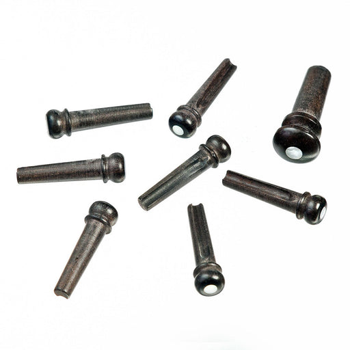 D'Addario PWPS3 Ebony Abalone Dot Bridge & End Pins