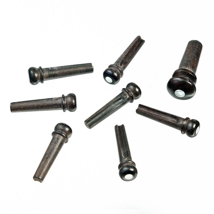 D'Addario PWPS3 Ebony Abalone Dot Bridge & End Pins