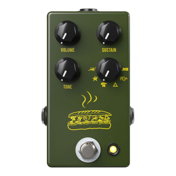 JHS Pedals Muffuletta Distortion Fuzz Pedal Army Green