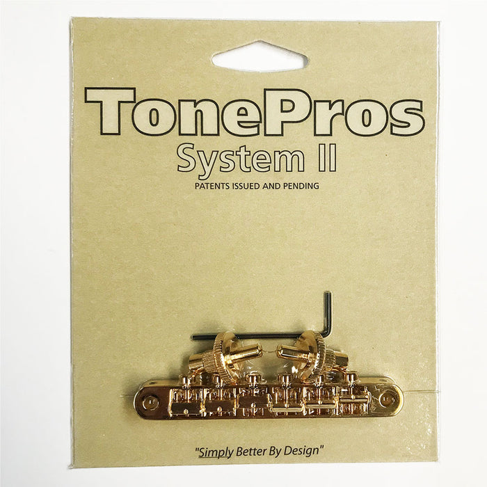 TonePros Standard Nashville Post Tuneomatic (notched) Gold NVR2P-G
