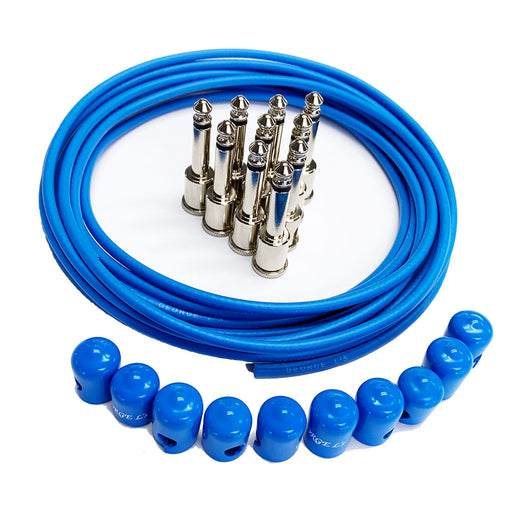 George L's Pedalboard Effects Cable Kit 10' .155 - Blue w/Plated Plugs