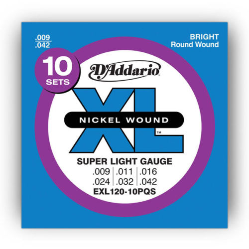 D'Addario EXL120-10P Guitar Strings XL 9-42 10-Pack