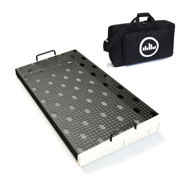 Temple Audio Design Duo 24 (24.5" x 12.5") Pedalboard w/Soft Case Vintage White