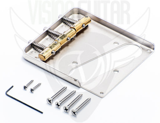 Callaham Vintage T Model Tele Bridge Assembly w/ 3 Brass Compensated Saddles