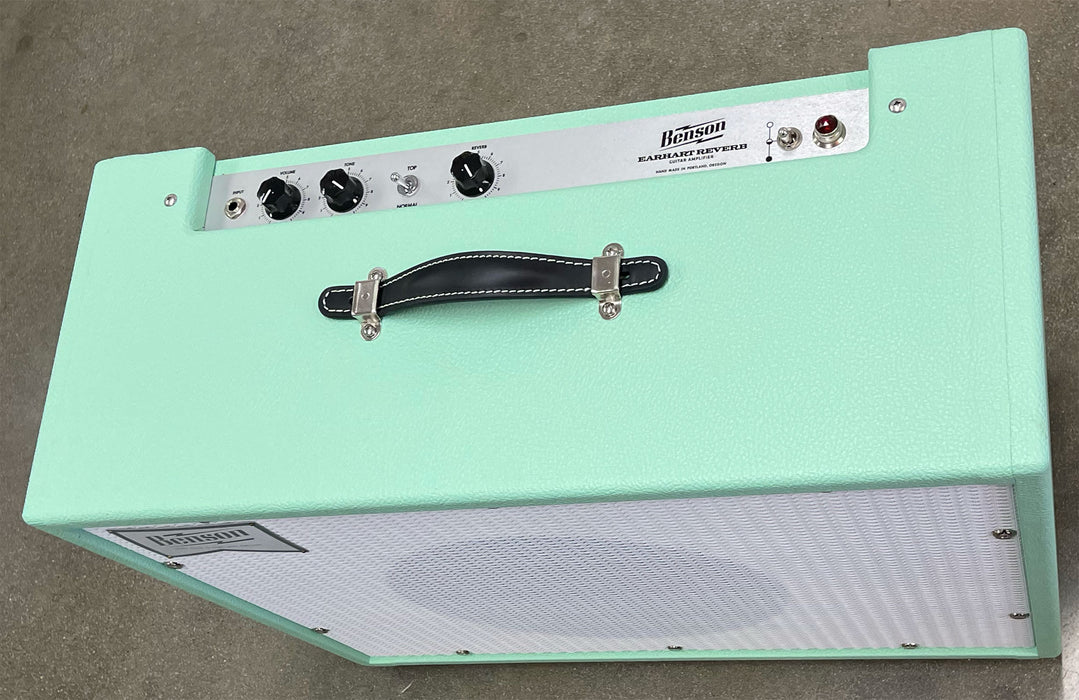 Benson Amps Earhart Reverb 1x12 Combo Amplifier Surf Green White Grill