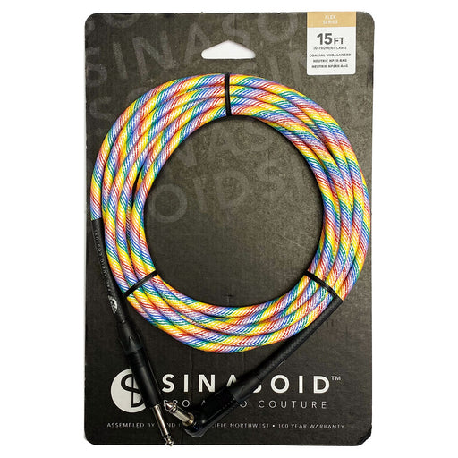 Sinasoid Rainbow Flex Instrument Cable Van Damme XKE 15 Foot Straight/Angled