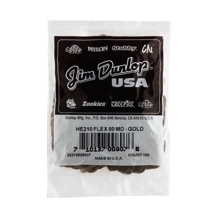 Dunlop Herco 100-Pack Flex 50 Medium Nylon Guitar Picks HE210