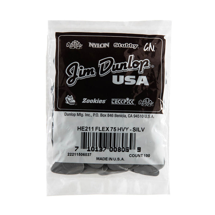 Dunlop Herco 100-Pack Bulk Flex 75 Heavy Guitar Picks HE211