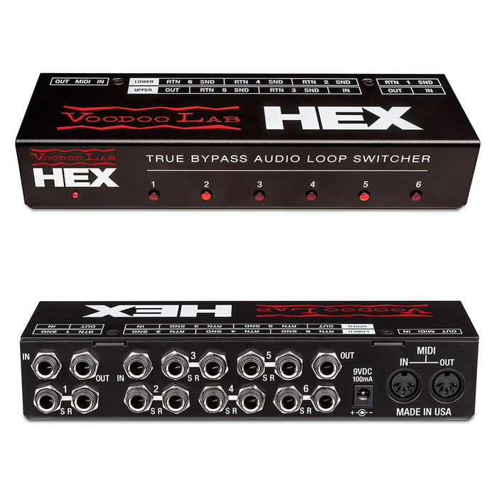 Voodoo Lab HEX Audio Loop Switcher Compact Pedal Switcher