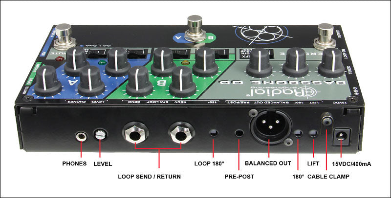 Radial Engineering Tonebone Bassbone OD Bass Preamp & Overdrive
