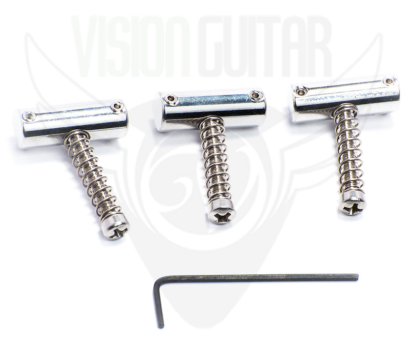 Callaham (3) Stainless Steel Slant Compensated Tele Saddles