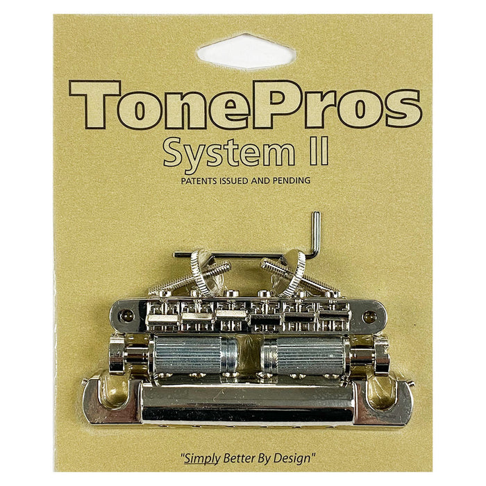 TonePros ABR1 Tune-O-Matic Bridge & Aluminum Tailpiece Set LPV02-N Nickel