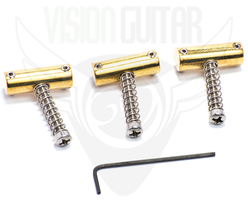 Callaham (3) Brass Slant Compensated Tele Saddles