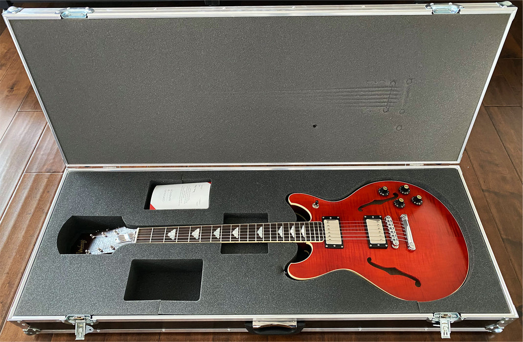 Mikagi Bodra STD Handmade Electric Guitar Ultrathin Nitro Red Finish