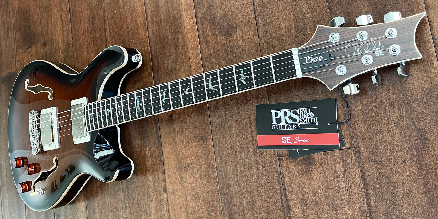 PRS SE Hollowbody II Piezo Electric Guitar Black Gold F01856