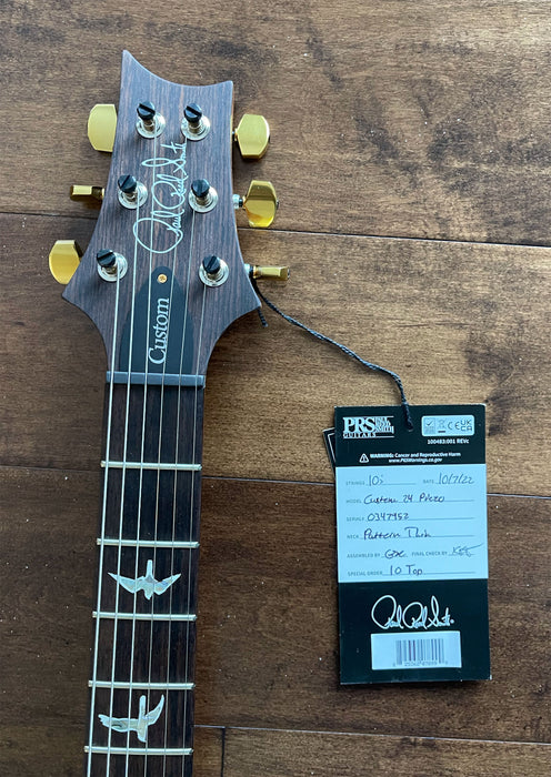 PRS Custom 24 Piezo Pattern Thin Purple Iris Hybrid Package 10-Top 0347952