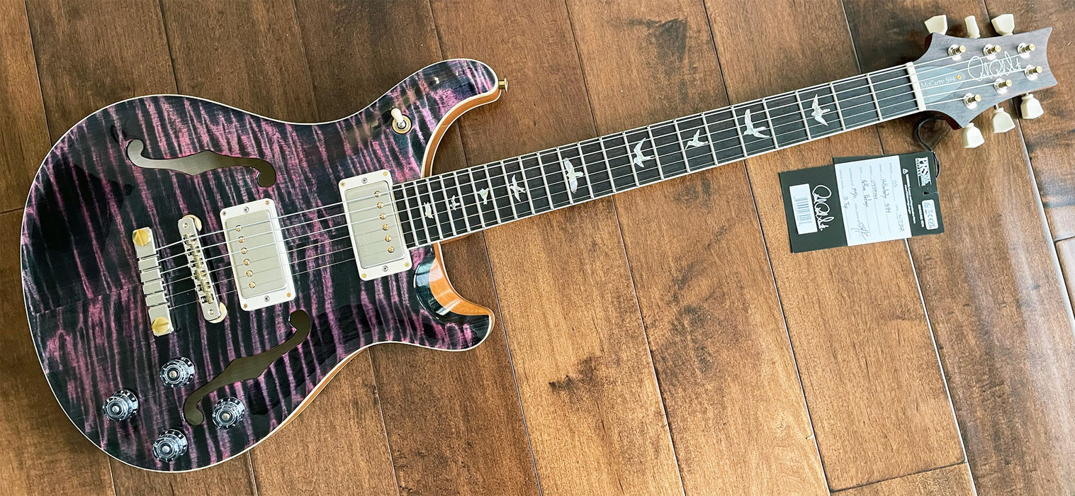 PRS Hollowbody 594 Electric Guitar Purple Iris Hybrid Package 10-Top 0339334