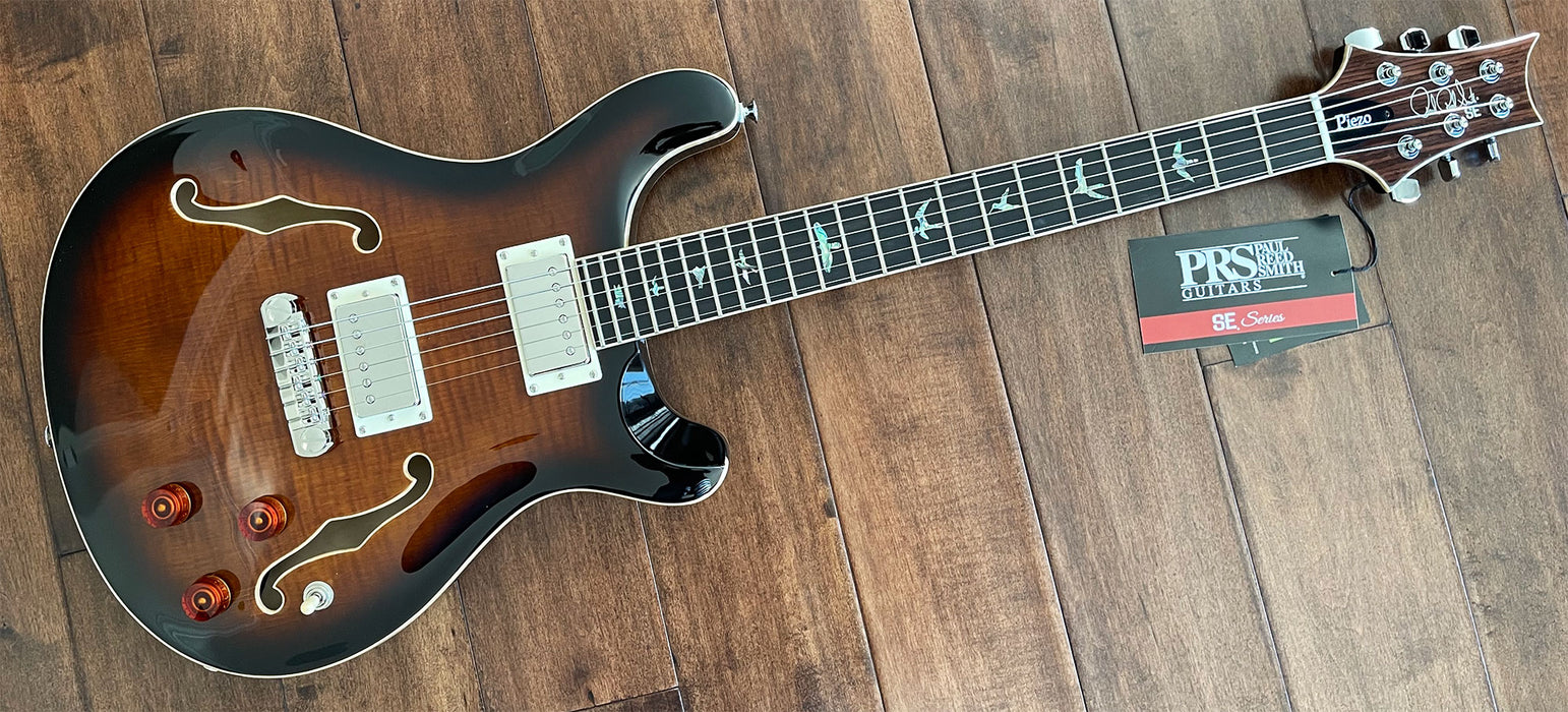 PRS SE Hollowbody II Piezo Electric Guitar Black Gold F01856