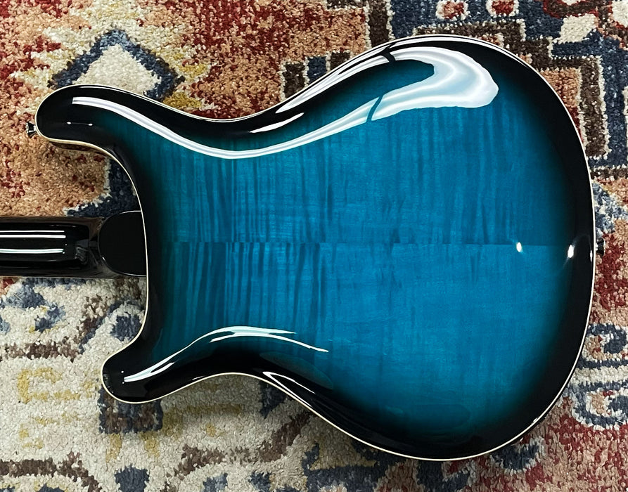 PRS SE Hollowbody II Piezo Electric Guitar Peacock Blue Smokeburst CTCF23197