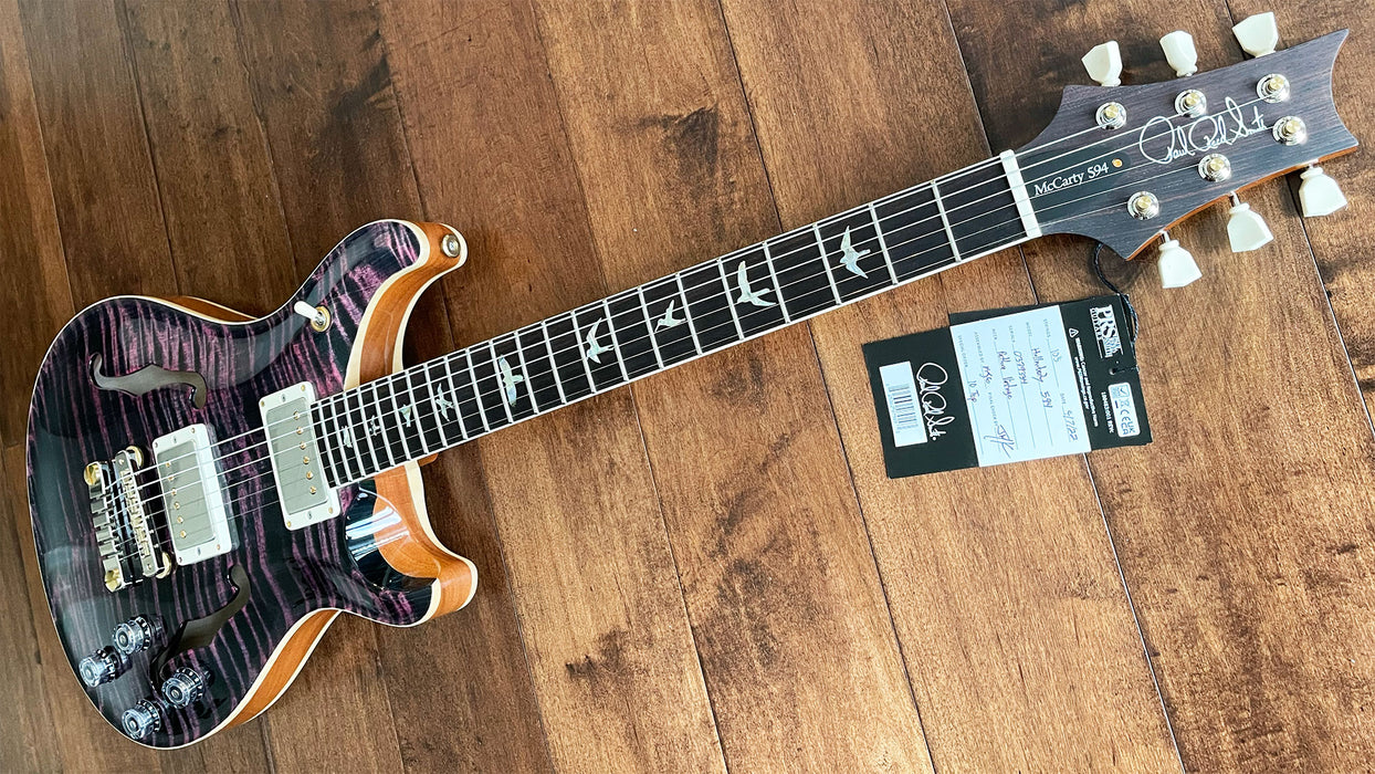 PRS Hollowbody 594 Electric Guitar Purple Iris Hybrid Package 10-Top 0339334