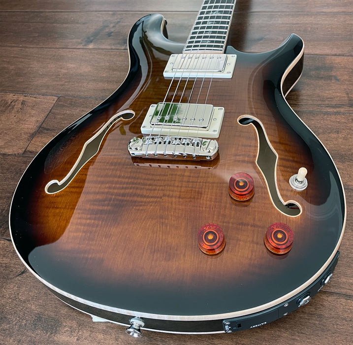 PRS SE Hollowbody II Piezo Electric Guitar Black Gold F01856