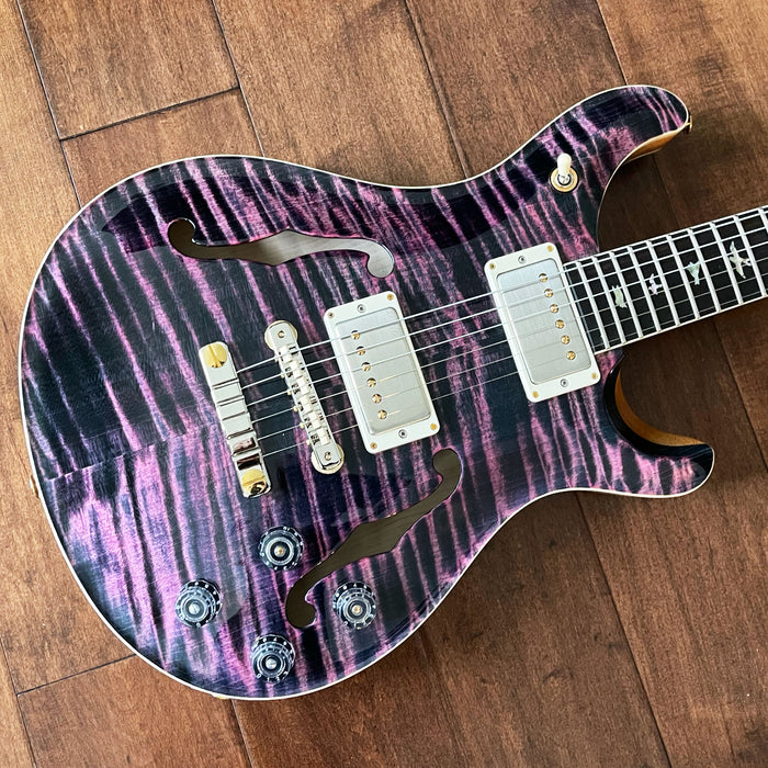 PRS Hollowbody 594 Electric Guitar Purple Iris Hybrid Package 10-Top 0339334