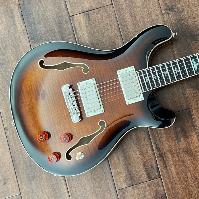 PRS SE Hollowbody II Piezo Electric Guitar Black Gold F01856