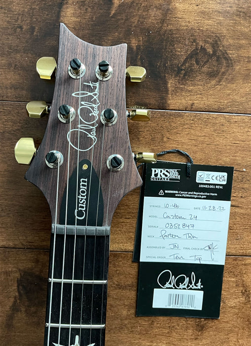 PRS Custom 24 Pattern Thin Cobalt Blue Hybrid Package 10-Top 0352847