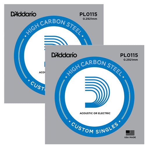 D'Addario Plain Steel Singles 10-Pack of .011 Gauge Single Strings